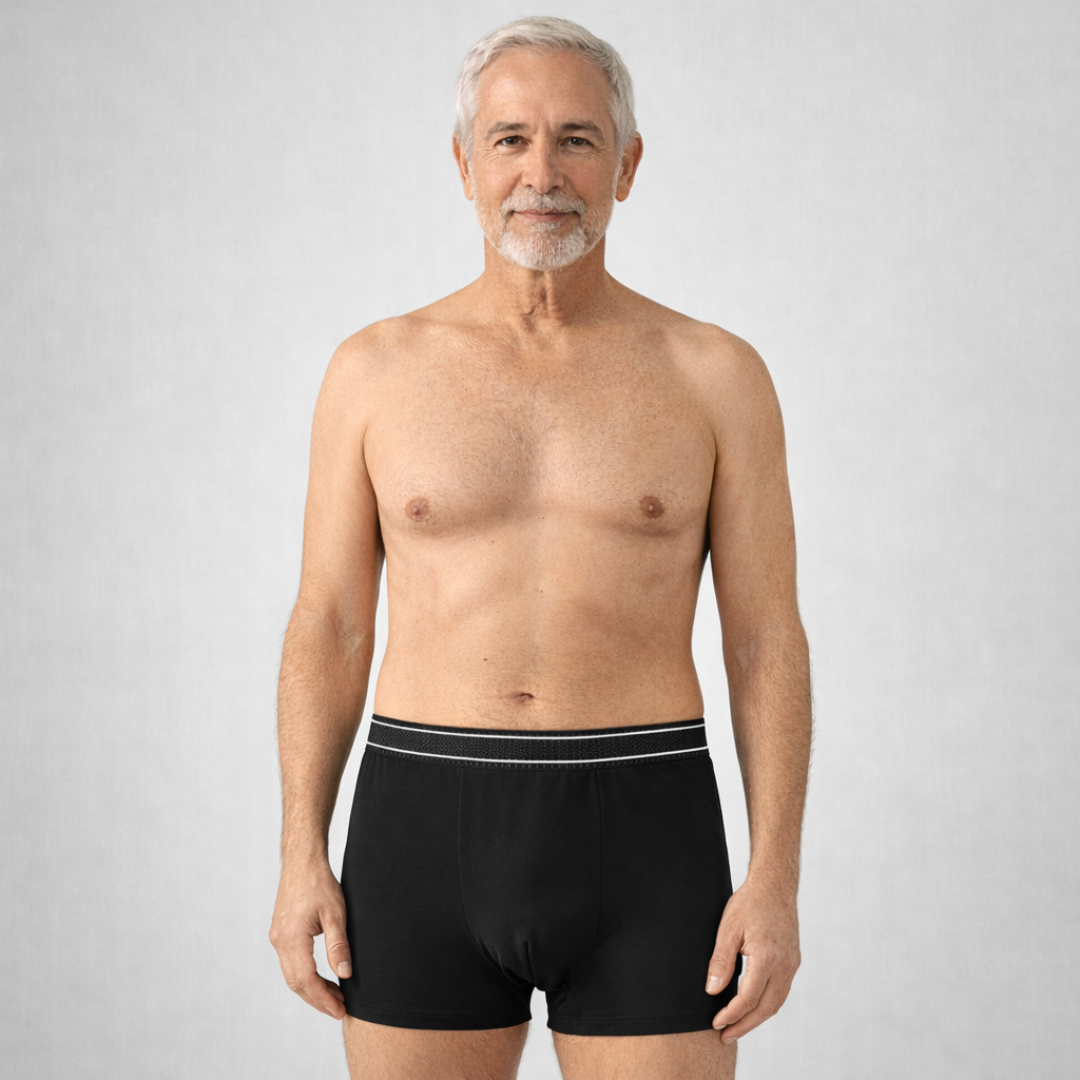 Sorglos-Set XL-5XL – 6 Boxershorts + 20 Einlagen + Wetbag